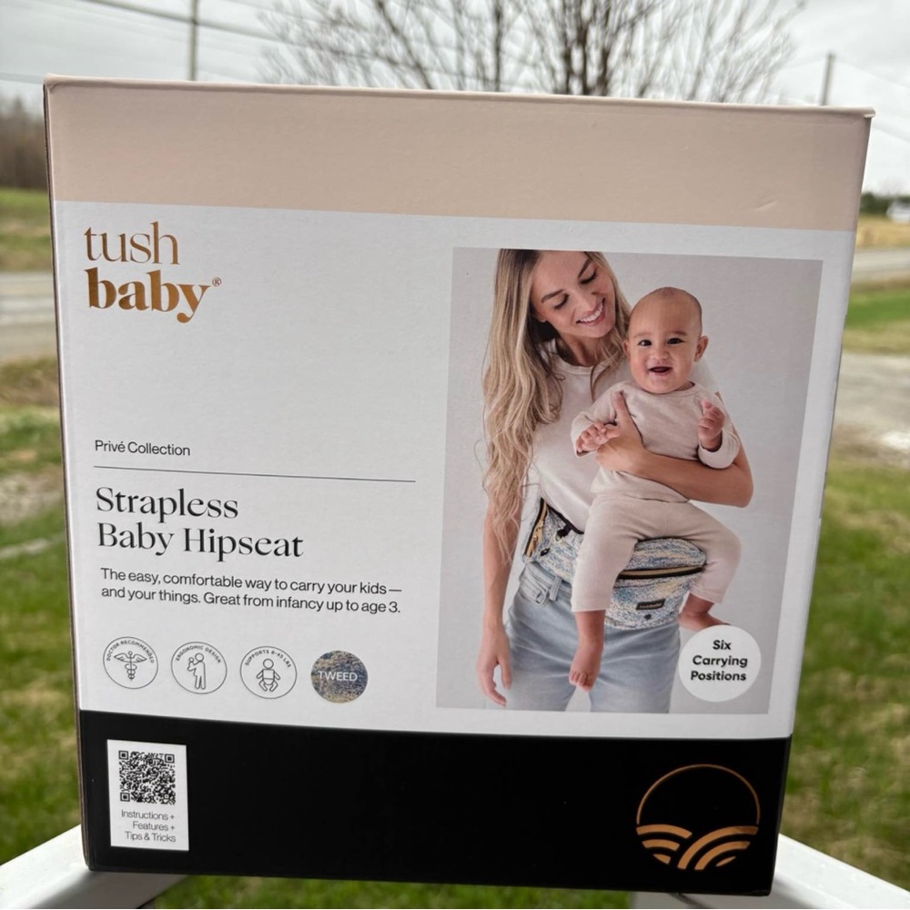 Tush Baby Strapless Baby Hipseat - Tweed